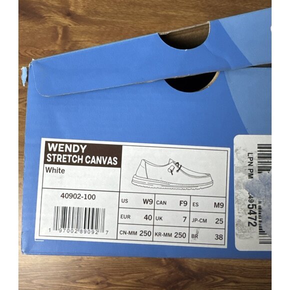 Hey Dude Wendy Stretch Canvas Women's Casual Shoes, White, Size 9 - Picture 7 of 7
